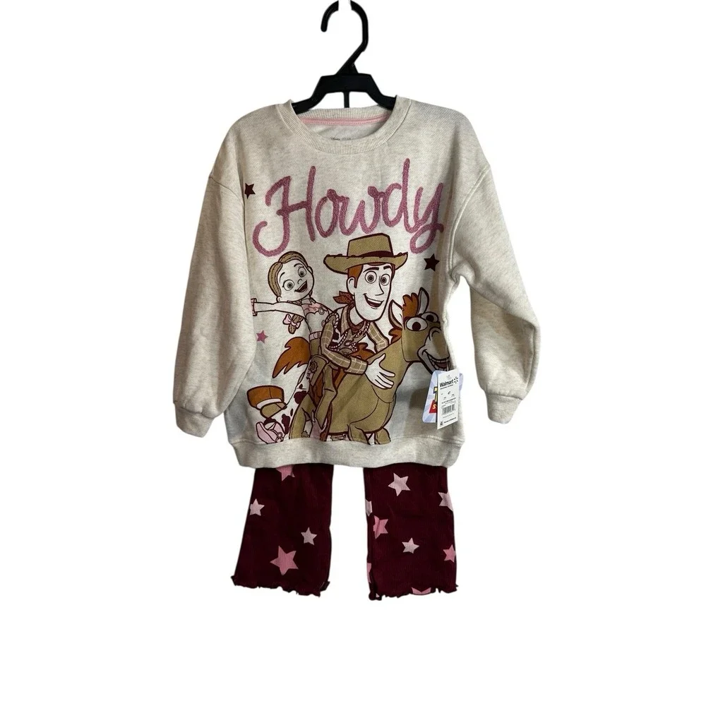 disney pixar TOY STORY toddler girls‎ outfit set sweatshirt & leggings size 4T